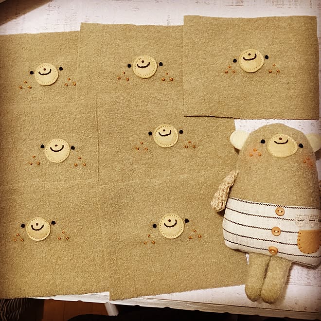 机 プックリくまさん ハンドメイド 雑貨大好き ぬいぐるみ手作り などのインテリア実例 17 06 24 18 52 23 Roomclip ルームクリップ