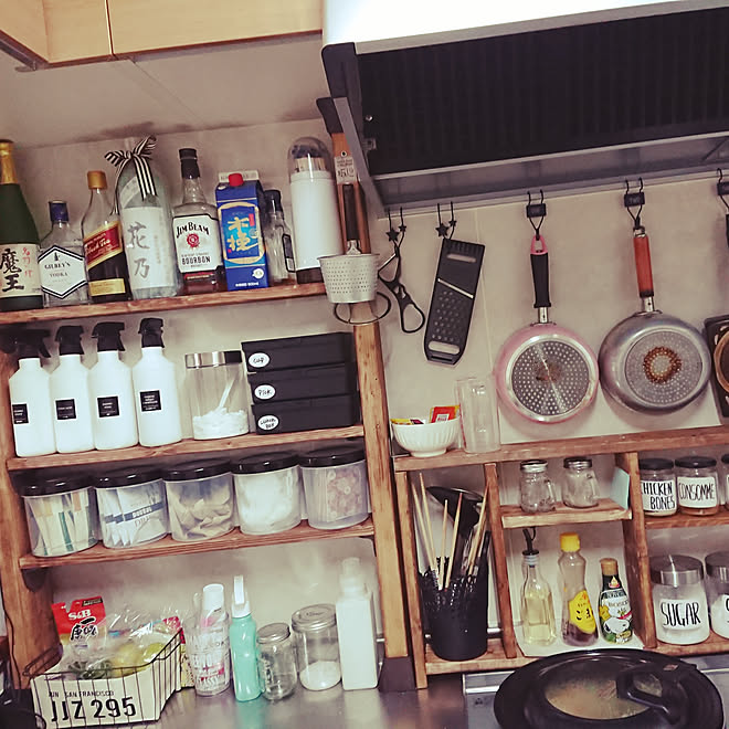 キッチン 調味料棚 Diy ディアウォール 2 4材 などのインテリア実例 09 19 08 42 37 Roomclip ルームクリップ