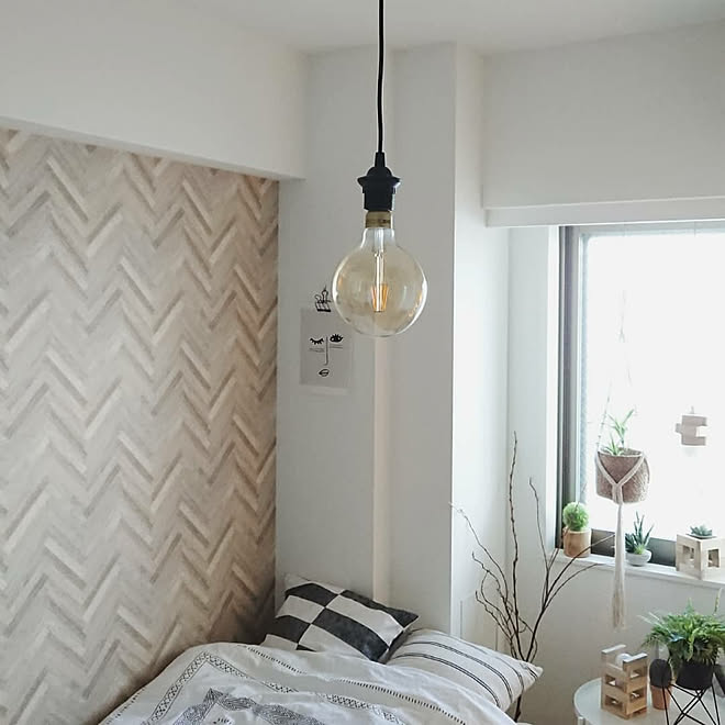 ベッド周り/ペンダントライト/寝室/ベッドルーム/IKEA...などの ...