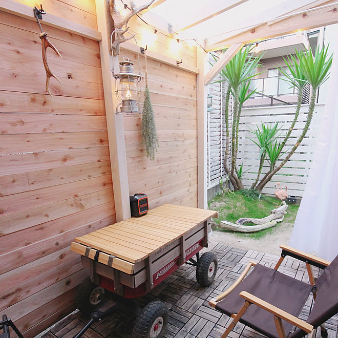 バス トイレ アウトドアインテリア 小屋diy ストリングライト ラップサイディング などのインテリア実例 06 14 21 55 37 Roomclip ルームクリップ