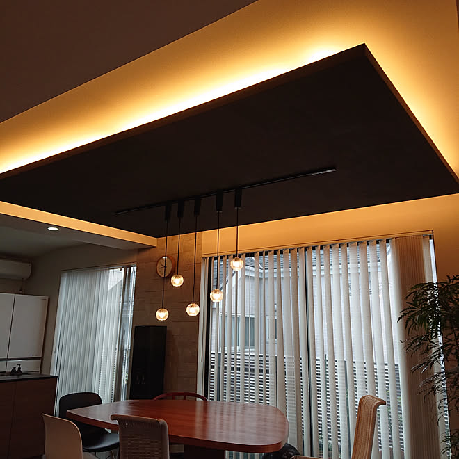 壁 天井 吊り天井 ダイニング ダクトレール 照明 アクタス などのインテリア実例 18 11 19 09 46 11 Roomclip ルームクリップ