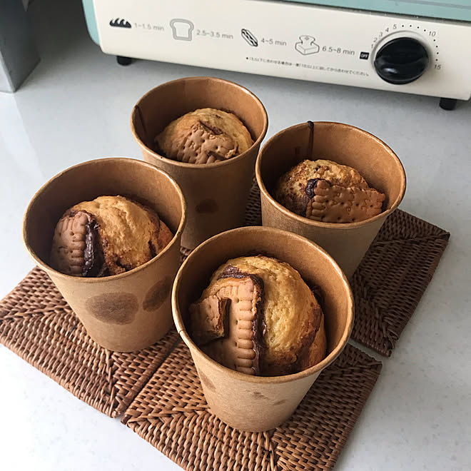 スーパーカップマフィン 紙コップ マフィン ひとり暮らし おうち時間 などのインテリア実例 22 02 21 38 46 Roomclip ルームクリップ