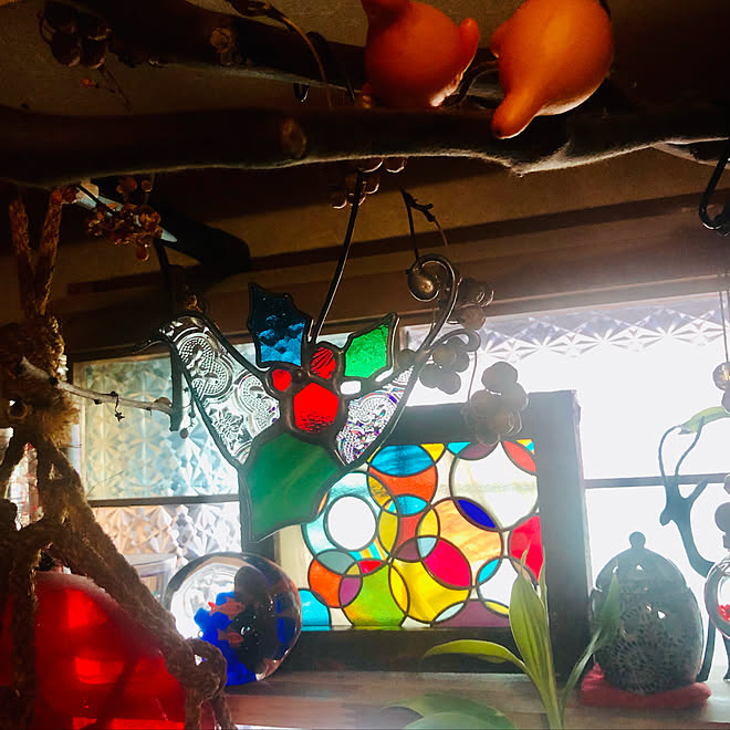 沖縄ステンドグラス プラのスタンドが嫌だった 木枠作りました 風邪ひきさん クリスマス などのインテリア実例 12 15 07 29 39 Roomclip ルームクリップ
