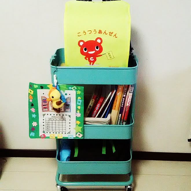 棚 Ikeaワゴン Ikea ランドセルラックのインテリア実例 16 04 13 15 15 Roomclip ルームクリップ