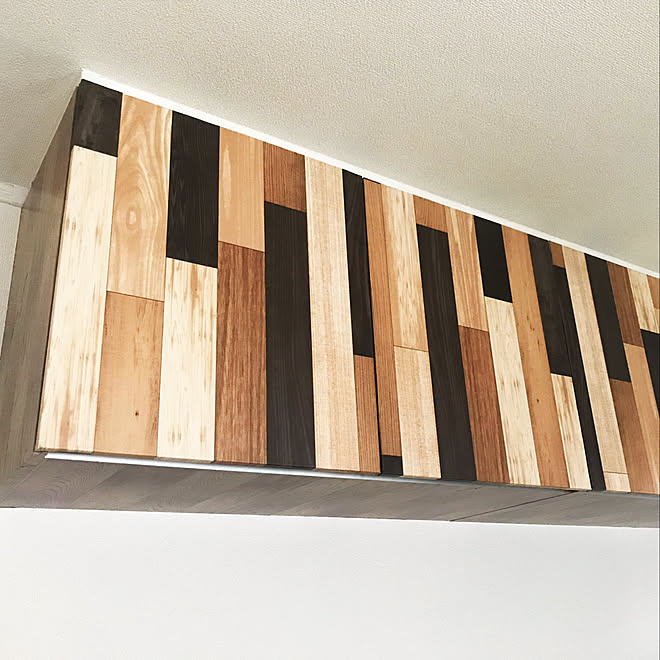 棚 カインズホーム リメイクシート木目調 Diy 100均 などのインテリア実例 18 06 21 21 57 Roomclip ルームクリップ