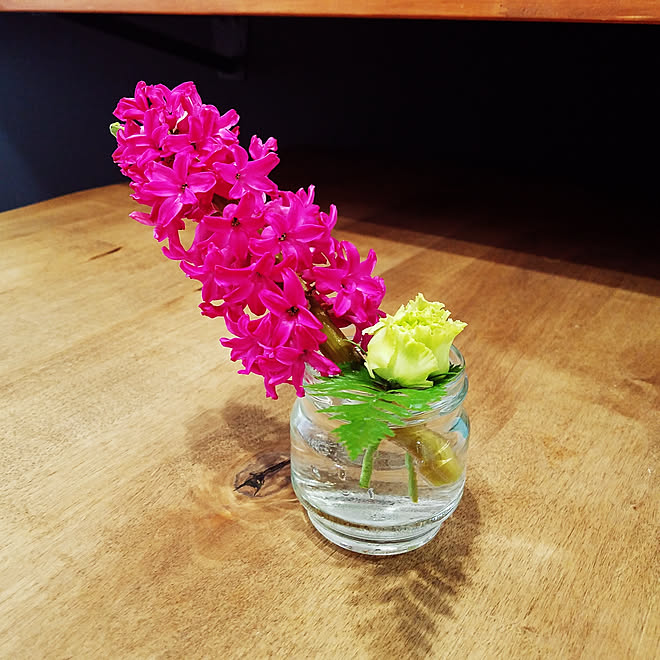 机 シクラメン トルコキキョウ レザーファン 花瓶 などのインテリア実例 19 01 14 57 47 Roomclip ルーム クリップ