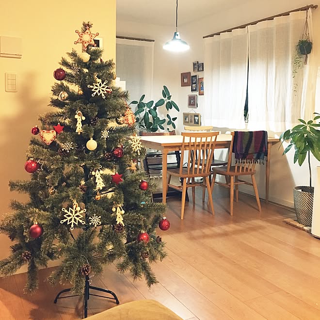 リビング クリスマスツリー 写真コーナー ニコアンドのツリー 観葉植物のある部屋のインテリア実例 16 12 03 00 04 03 Roomclip ルームクリップ