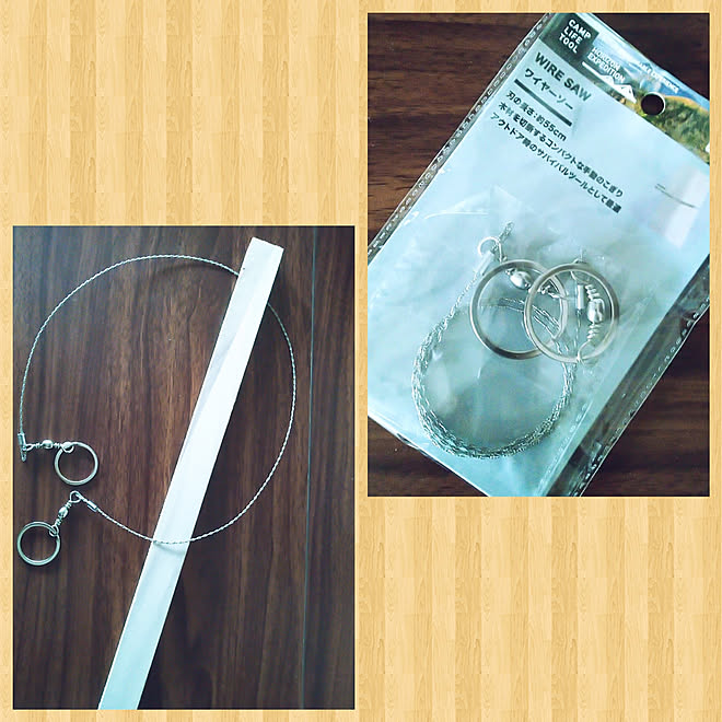 机 シンプルな暮らし セリア ワイヤーソー アウトドア用品 などのインテリア実例 08 24 17 18 42 Roomclip ルームクリップ