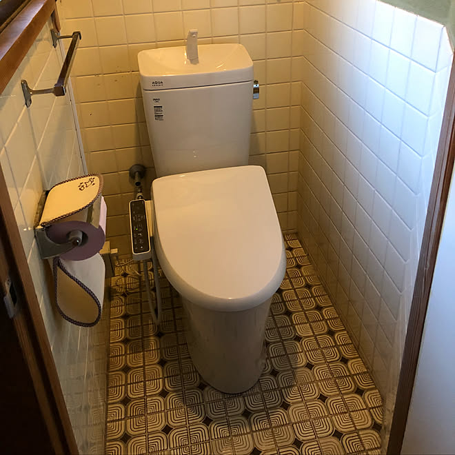 バス トイレ トイレリフォーム Diy 砂壁 漆喰塗り壁 などのインテリア実例 19 02 01 21 12 59 Roomclip ルームクリップ