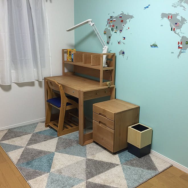 ウォールステッカー/小学生男子/学習机/子供部屋男の子/ナチュラルインテリア&hellip;などのインテリア実例 20190408 1946