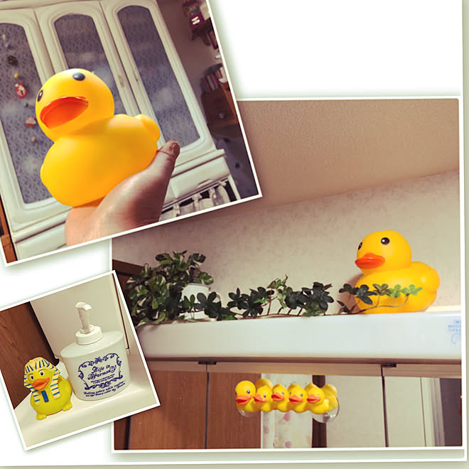 バス トイレ 洗面台はアヒルだらけ ツタンカーメンのアヒルさん 大きいアヒル アヒルさん などのインテリア実例 19 01 10 21 03 06 Roomclip ルームクリップ