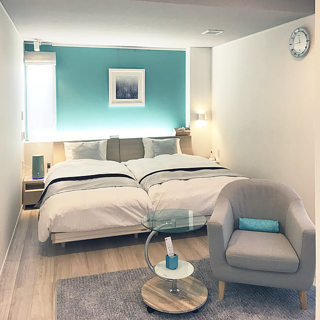 ベッド周り リゾートホテルのような寝室 ニトリ 照明のインテリア実例 18 02 27 11 50 29 Roomclip ルームクリップ