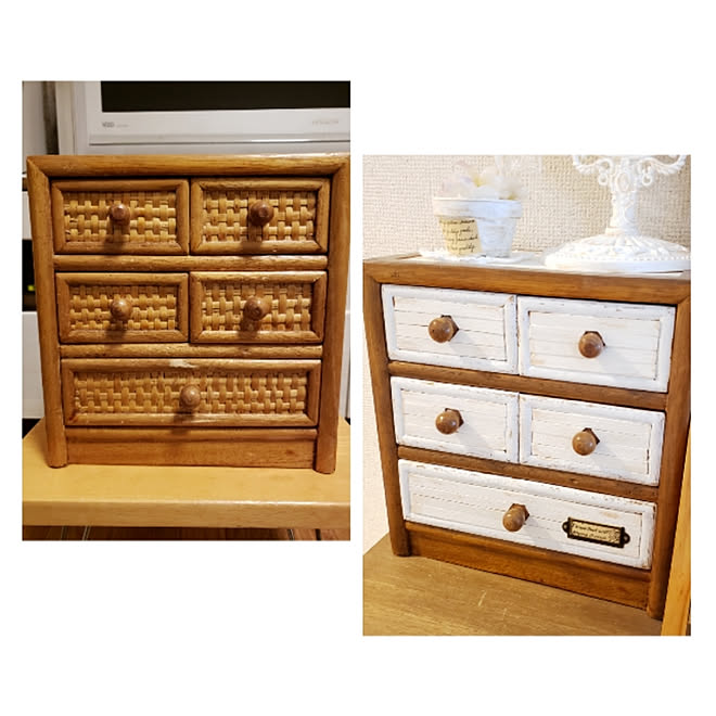 玄関前の鍵入れ ホワイトシャビー ダイソー木材 ミルクぺイント オイルステイン などのインテリア実例 19 06 23 08 29 Roomclip ルームクリップ