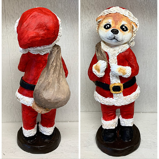 石塑粘土 もう クリスマス 早すぎる 柴犬 犬 などのインテリア実例 22 09 26 14 38 58 Roomclip ルームクリップ