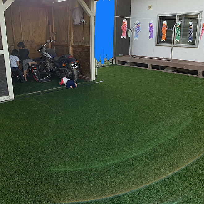 人工芝の庭 シンプルな暮らし 赤ちゃんのいる暮らし いいねありがとうございます こどもと暮らす などのインテリア実例 19 05 09 18 02 26 Roomclip ルームクリップ