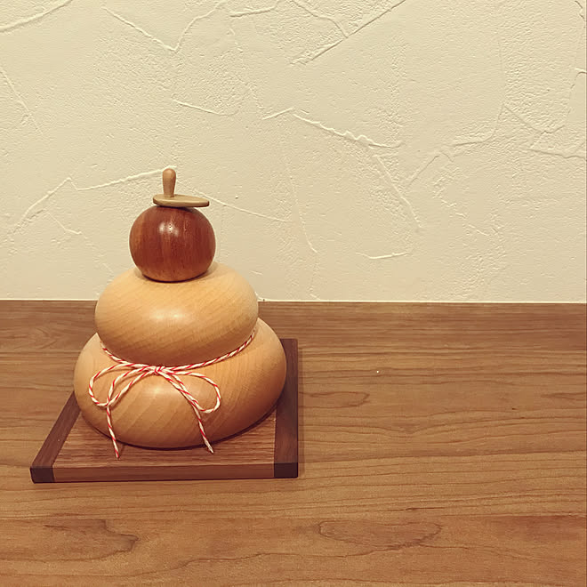 お正月 木製鏡餅 鏡餅 お正月準備 お正月飾り などのインテリア実例 12 28 22 16 55 Roomclip ルームクリップ