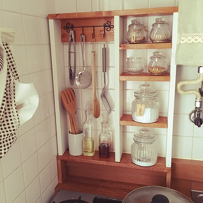 キッチン/スパイスラック/団地/100均/DIYのインテリア実例 - 2016-02-21 10:36:50