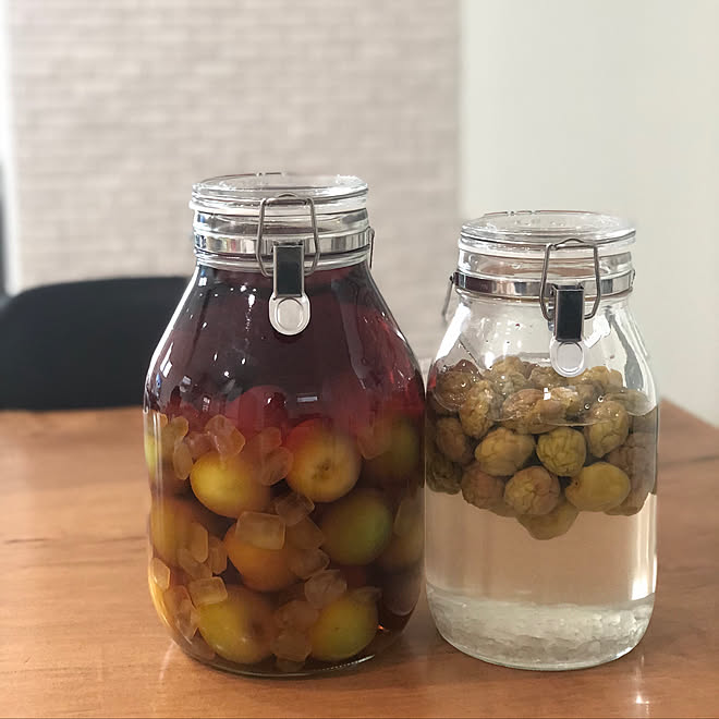 ブランデー梅酒 梅仕事 セラーメイト 梅酒作り シンプルホワイト などのインテリア実例 21 06 12 15 41 26 Roomclip ルームクリップ