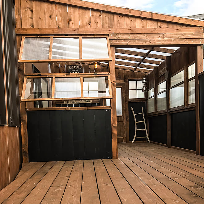 玄関 入り口 Cafe風ウッドデッキ ウッドデッキdiy Diyだいすき Cafe風 などのインテリア実例 18 11 13 14 02 09 Roomclip ルームクリップ