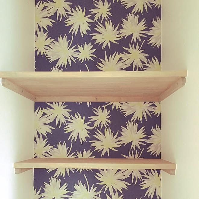 リビング 女前壁紙 花柄壁紙 パソコンデスク 階段下のインテリア実例 16 07 14 21 21 34 Roomclip ルームクリップ