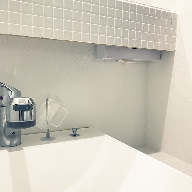 洗面所のティッシュ置き場 洗面台 バス トイレのインテリア実例 19 03 24 11 30 00 Roomclip ルームクリップ