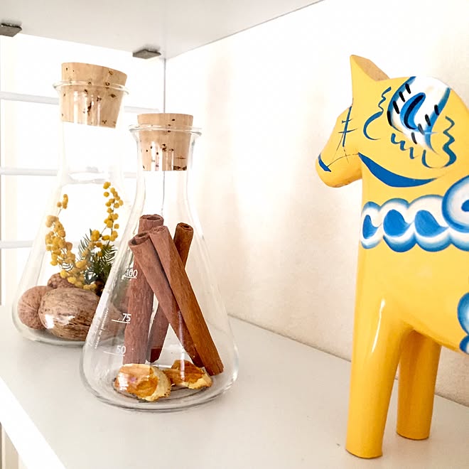 棚/シナモンスティック/ドライオレンジ/ドライフルーツ/ポプリ...などのインテリア実例 - 2015-03-20 10:31:11