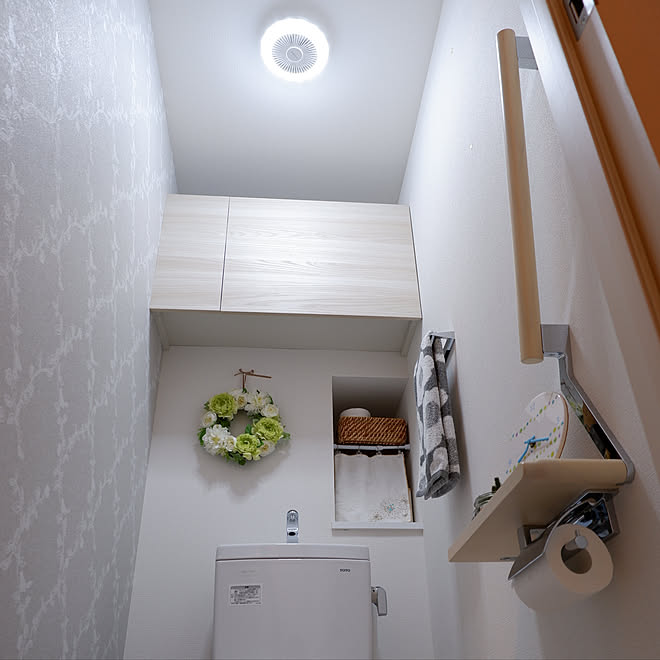 トイレに扇風機を 快適トイレ 暑さ対策 夏のトイレを快適に サーキュライト などのインテリア実例 21 07 31 22 06 53 Roomclip ルームクリップ