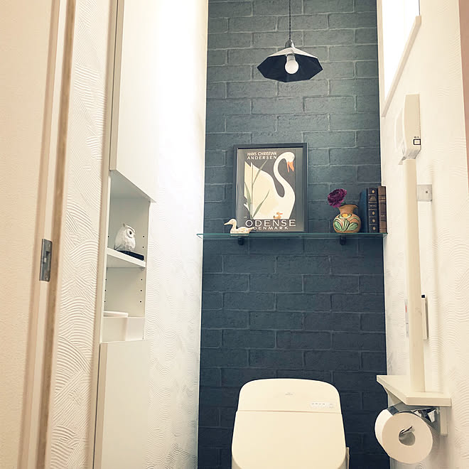 バス トイレ 壁紙レンガ トイレ 住友林業 シンプルインテリアのインテリア実例 18 07 23 10 37 26 Roomclip ルームクリップ