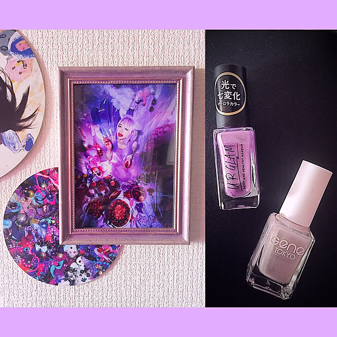 壁 天井 マニキュアペイント リメイク ポストカード 増田セバスチャン などのインテリア実例 19 10 27 16 33 18 Roomclip ルームクリップ