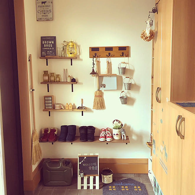 玄関/入り口/玄関/すのこDIY/雑貨屋/すのこ&hellip;などのインテリア実例 20190207 153358 ｜ RoomClip