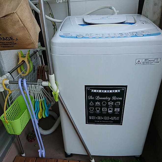 ベランダ 洗濯機 ランドリーシールのインテリア実例 16 07 01 18 57 44 Roomclip ルームクリップ