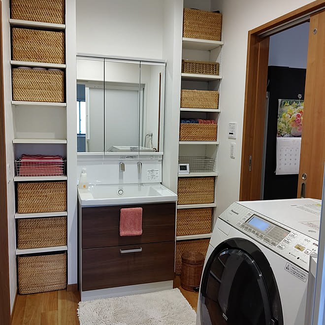 バス/トイレ/無印良品/TOTO 洗面台/パナソニック洗濯乾燥機/今治タオル&hellip;などのインテリア実例 20190608 1008