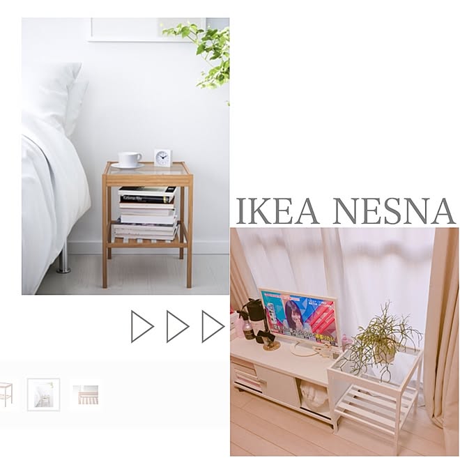 サイドテーブル Nesna ペイントリメイク 白い床 ニトリ などのインテリア実例 17 07 16 19 14 27 Roomclip ルームクリップ