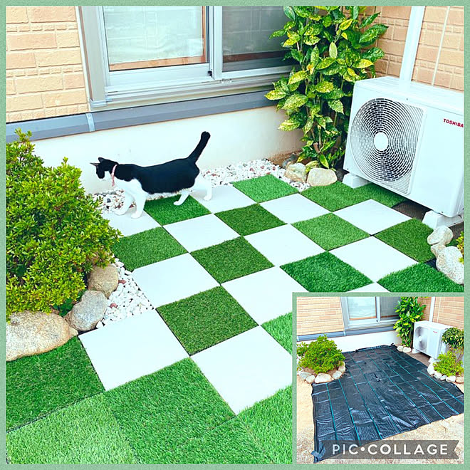 雑草対策 お庭diy 100均アイテム 100均 Diy などのインテリア実例 22 07 26 00 42 57 Roomclip ルームクリップ