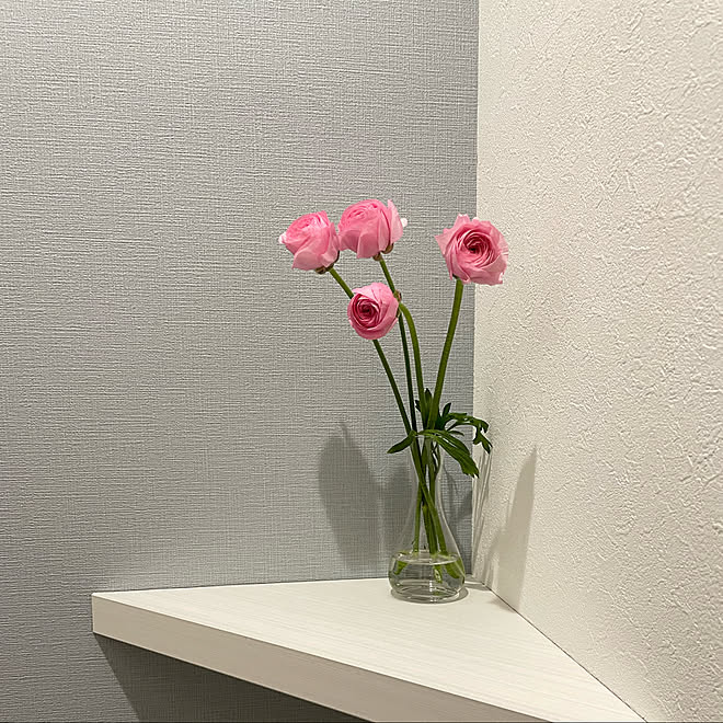 お花のある暮らし お花のサブスク ピュアフラワー バス トイレのインテリア実例 22 03 06 10 43 26 Roomclip ルームクリップ