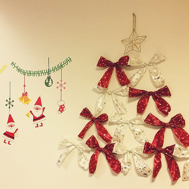 サンタクロース/クリスマス飾り/ダイソー/クリスマス/クリスマスツリーのインテリア実例 - 2019-11-15 21:29:19