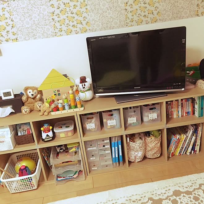 リビング おもちゃ収納 無印良品のインテリア実例 16 06 12 13 21 12 Roomclip ルームクリップ