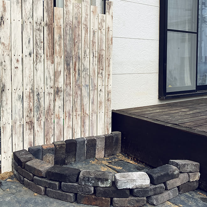 初挑戦 素人のdiy なんとなくでいい 庭 アンティークレンガ などのインテリア実例 22 02 19 10 39 53 Roomclip ルームクリップ