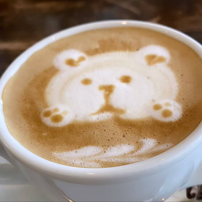 くまさん カフェ 可愛い キッチン ラテアート などのインテリア実例 22 05 28 17 18 12 Roomclip ルームクリップ