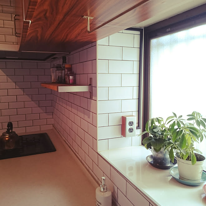 キッチン シンプル ひとり暮らし キッチンリメイク中 コンセントプレート などのインテリア実例 18 03 22 14 14 50 Roomclip ルームクリップ