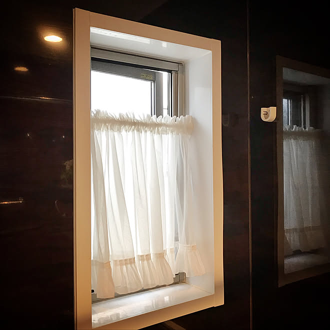 目隠しカーテン/お風呂の窓/窓/カフェカーテン/バス/トイレのインテリア実例 20191027 094202 ｜ RoomClip