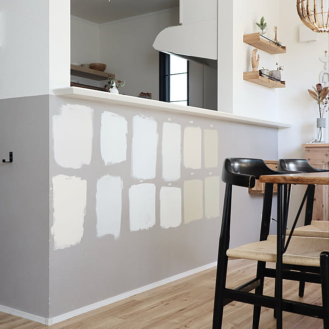 壁紙屋本舗 ペンキサンプル キッチンカウンター 海外インテリアに憧れる 赤ちゃんのいる暮らし などのインテリア実例 22 02 28 15 10 56 Roomclip ルームクリップ