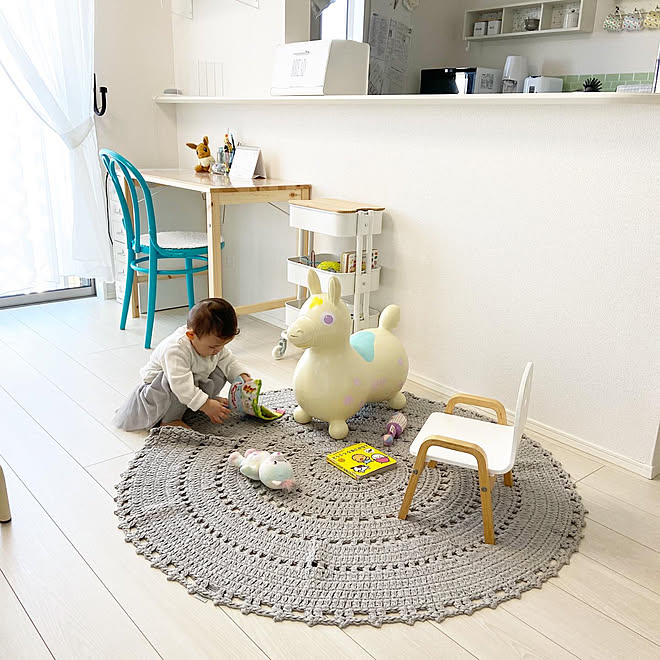 赤ちゃんのいる暮らし 子供部屋 キッズスペース Ikea Francfranc フランフラン などのインテリア実例 01 30 09 39 30 Roomclip ルームクリップ