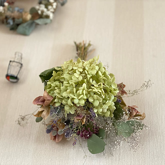 ドライフラワー おうち時間 アナベルドライ アナベル ナチュラルインテリア などのインテリア実例 21 07 02 10 42 45 Roomclip ルームクリップ