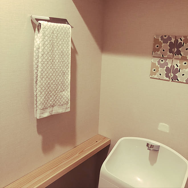 マリメッコ/ファブリックパネル/トイレ棚DIY/トイレ棚/DIY&hellip;などのインテリア実例 20180920 065441