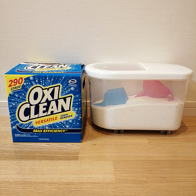 バス トイレ コストコ オキシクリーン オキシクリーン詰め替え カインズの米びつ などのインテリア実例 10 25 17 42 Roomclip ルームクリップ