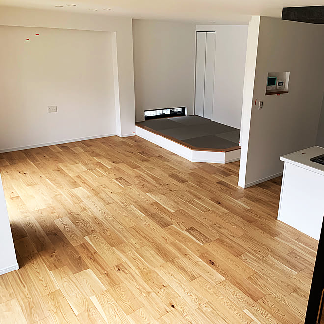 オーク 朝日ウッドテック 部屋全体 突き板フローリング 2pタイプ などのインテリア実例 19 01 21 37 Roomclip ルームクリップ