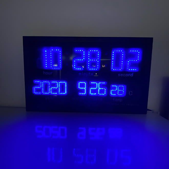 Led時計 照明消すと眩しい デジタル時計 部屋全体のインテリア実例 2020 09 26 23 14 49 Roomclip ルームクリップ