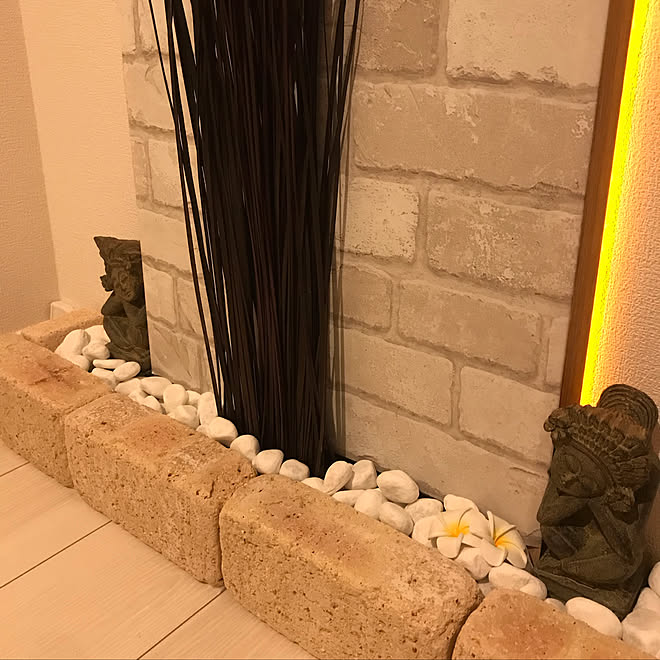 バリ風 照明diy 間接照明 Diy 玄関まわり などのインテリア実例 19 10 02 11 11 08 Roomclip ルームクリップ