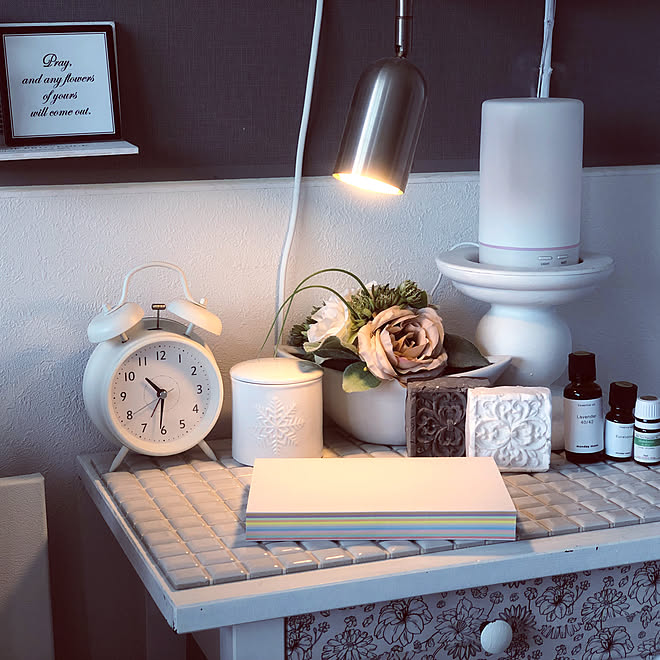 紙粘土で手作り ニトリのフェイクグリーン タイル 香りのある暮らし 100均 などのインテリア実例 19 08 11 47 42 Roomclip ルームクリップ